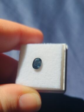 Deep Blue Faceted Sapphire Gemstone